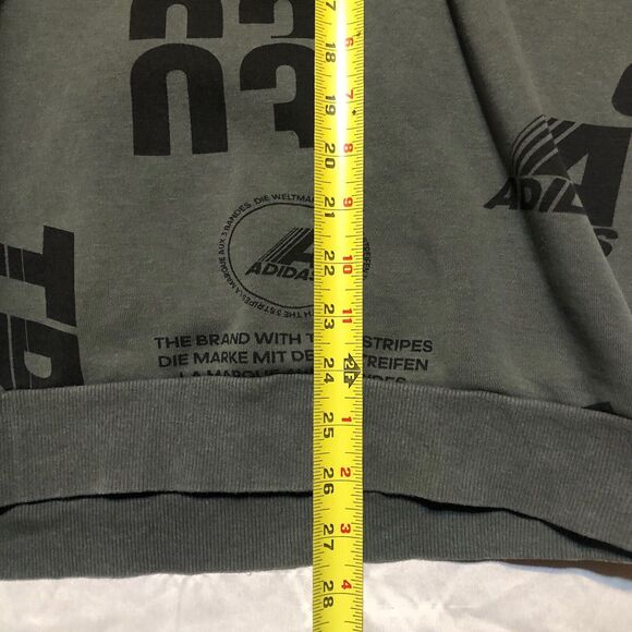 Adidas Sweatshirt Adult Small Gray Casual Crew Neck Pullover Men’s AOP - Picture 8 of 8